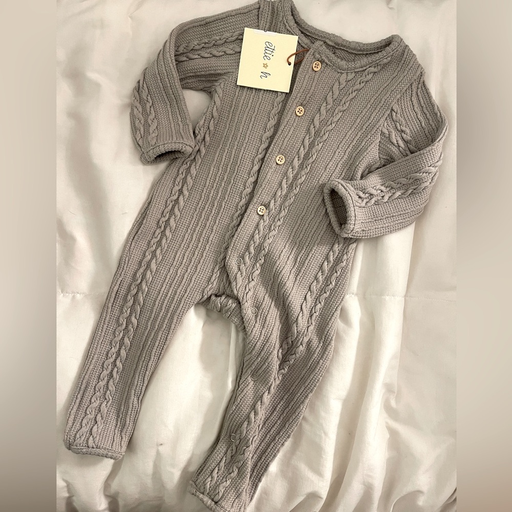 NWT Ettie + H Sweater Onesie